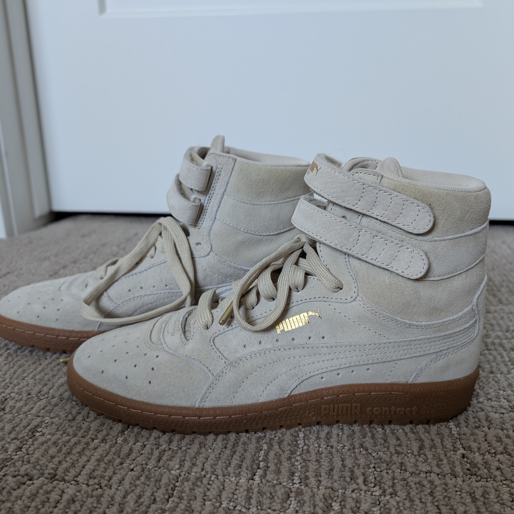 Puma Sky II Contact High-Top Sneakers in Beige